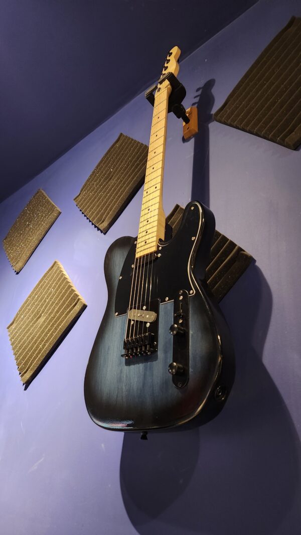 Black and Blue Maple Telecaster Style Guitar